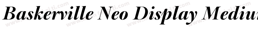 Baskerville Neo Display Medium字体转换